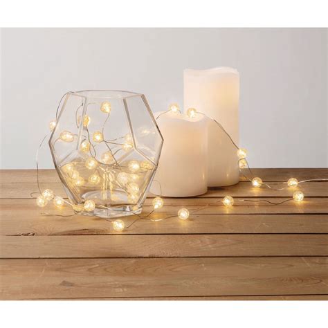 Merkury Innovations Cracked Orbs Silver Wire Led String Lights
