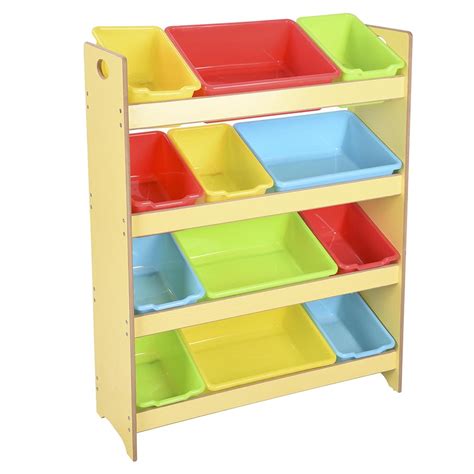 Toy Bin Organizer Kids Childrens Storage Box Playroom Bedroom Shelf