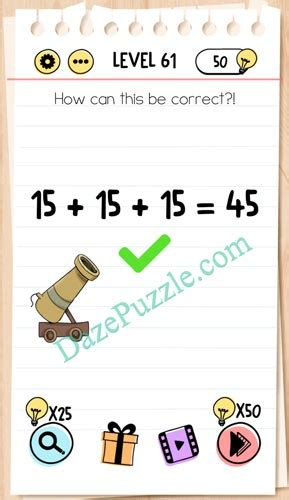 Why you need to play brain test: Brain Test Level 61 How can this be correct Answer - Daze ...