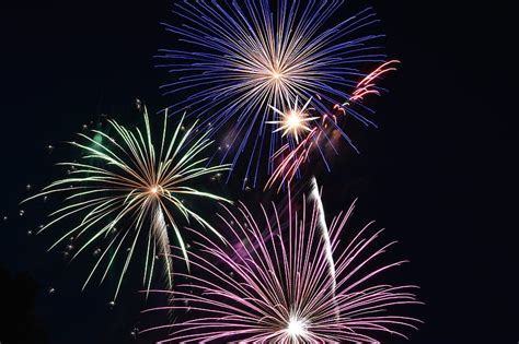 Fireworks Salute Sky Sparks Colorful Hd Wallpaper Peakpx