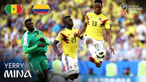 yerry mina goal senegal v colombia match 48 youtube