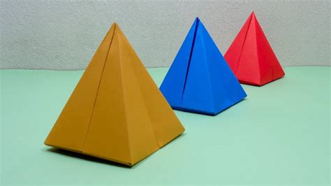 How To Make A Paper 3d Pyramid Very Easy Origami Pyramid For