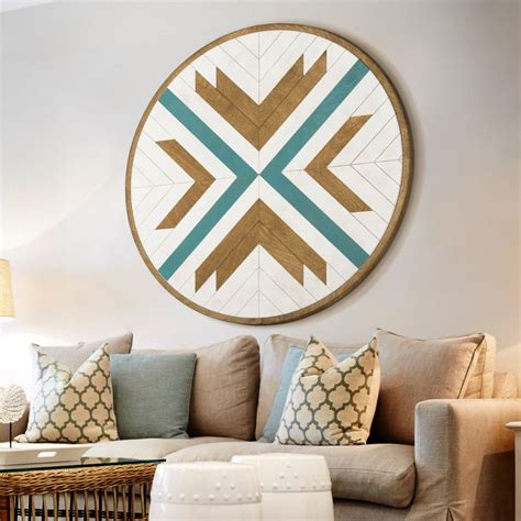 Round Wood Wall Decor Hanging Large Geometric Wood Wall Art In 2022