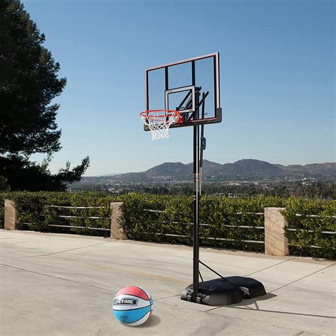 Lifetime 90227 Adjustable Portable Elite Basketball Hoop Basketball