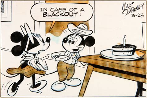 Hake S “mickey Mouse” 1966 Daily Comic Strip Original Art With Mickey And Minnie