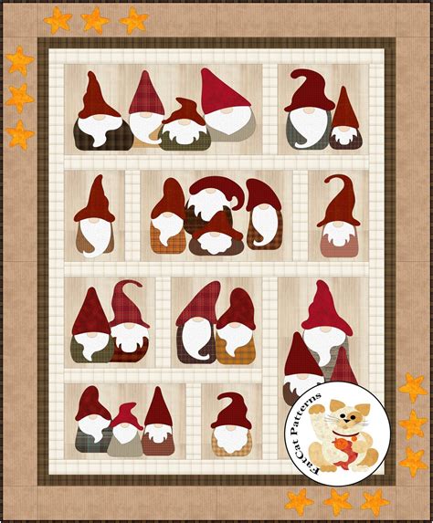 Free Printable Gnome Applique Pattern Web Sew An Adorable Christmas