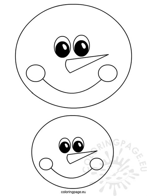 See more ideas about snowman clipart, snowman, christmas snowman. Snowman Face Template - Coloring Page