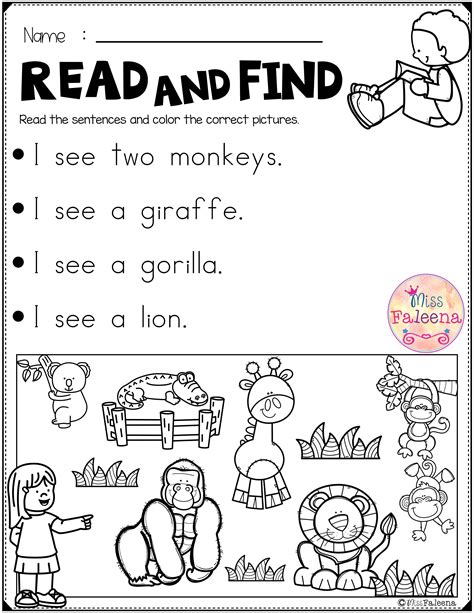 Printable Beginner Reading For Kindergarten