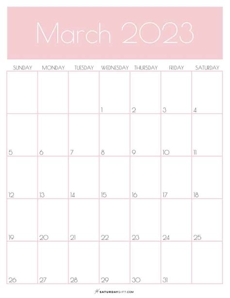 March Calendar Cute And Free Printable March 2023 Calendar Designs