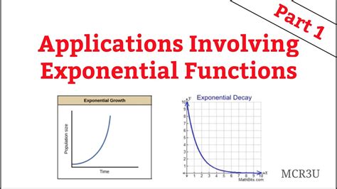 Applications Involving Exponential Functions Part 1 Mcr3u Youtube