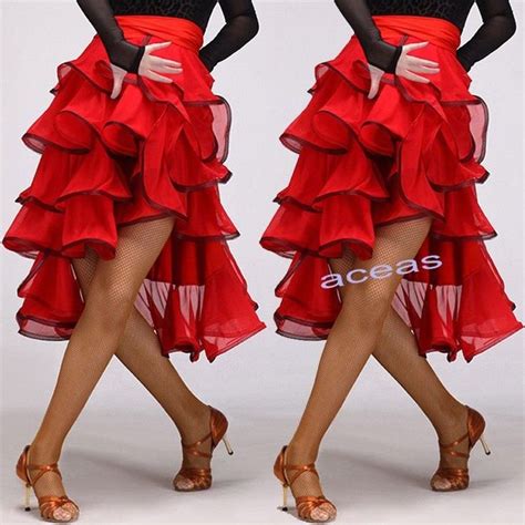 Womens Latin Cloak Skirts Rumba Samba Cha Cha Dance Performance Ballroom Dress Ebay