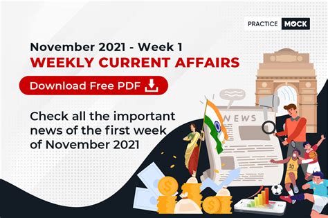 November 2021 Current Affairs Week 1 Download Free Pdf Practicemock