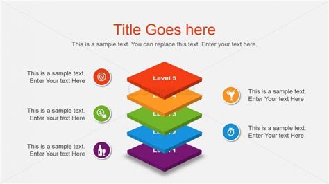 Multi Layer Diagram For Powerpoint With 5 Layers Slidemodel