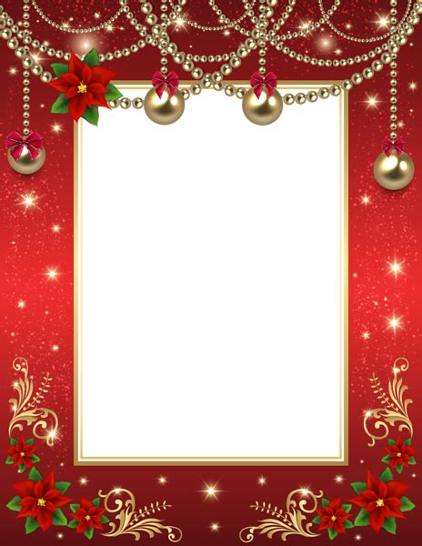 Christmas Transparent Png Photo Frame Red Artofit