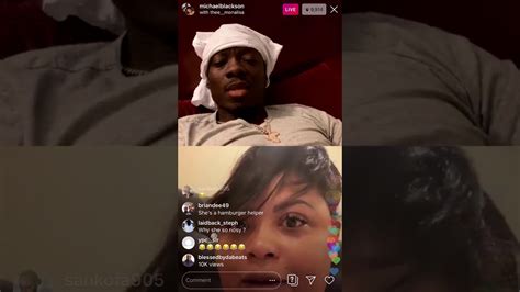 micheal blackson and shekinah anderson on instagram live titties tuesday youtube