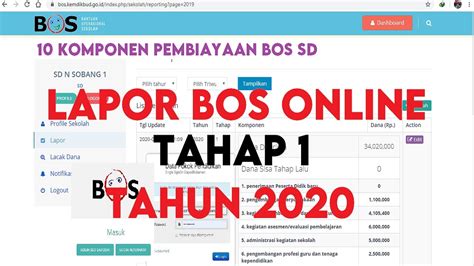 2020 pada portal bos kemdikbud.go.id. LAPOR BOS ONLINE TAHAP 1 TAHUN 2020 | 10 KOMPONEN BOS ...