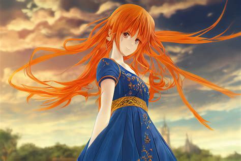 Anime Girl Orange Hair 1 By Clubhouseconvos On Deviantart