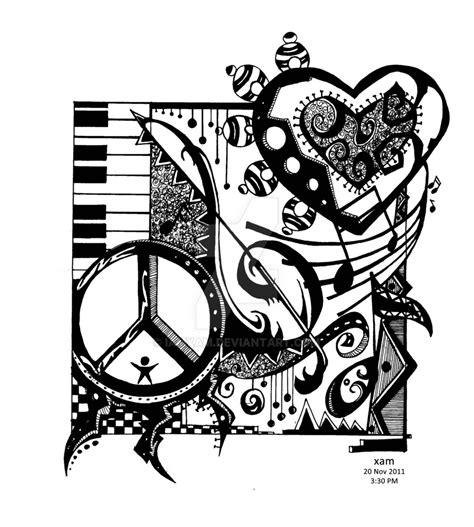 Peace And Love Drawings At Explore Collection Of