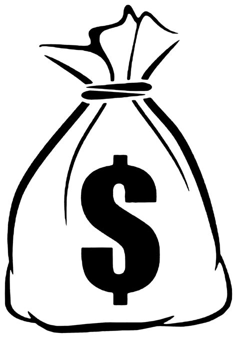 Money bag , black and white hands holding money bag, dollar bill bag art png clipart. Money Bag Clipart | Free download on ClipArtMag