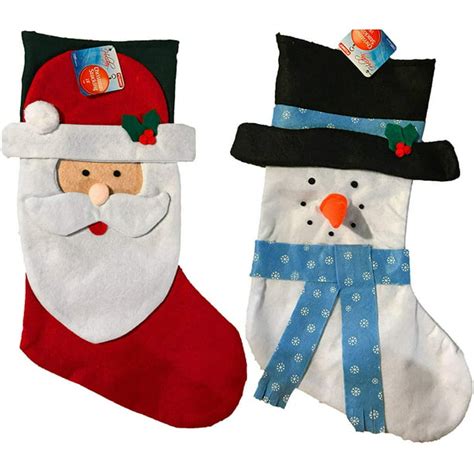 christmas 19 fleece snowman and santa stockings set of 4