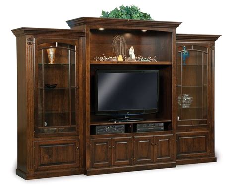 Wall mounted tv unit floating cabinet tv stereo media storage high gloss white. Amish TV Entertainment Center Solid Oak Wood Media Wall ...