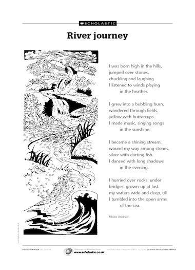 The River Journey Is Shown In Black And White With An Image Of Water