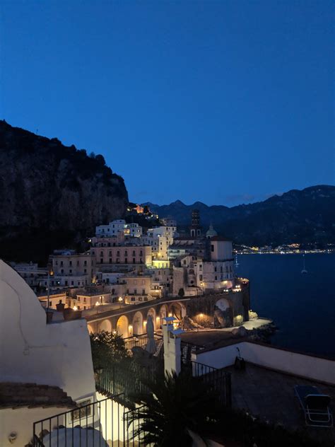Oc Night View Of Atrani Amalfi Coast September 2018 Italyphotos