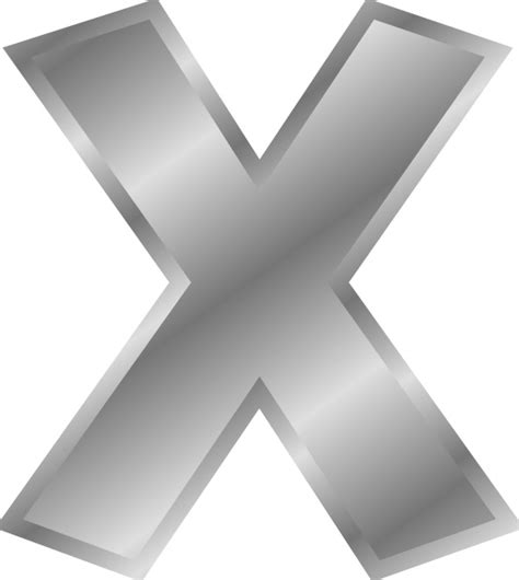 Effect Letters Alphabet Silver X Clip Art Free Vector In Open Office