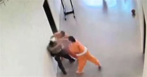caught on camera inmates attack guard at arizona detention center cbs news