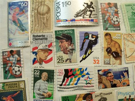 40 Sport Postage Stamps Postage Stamps Base Ball Soccer Etsy