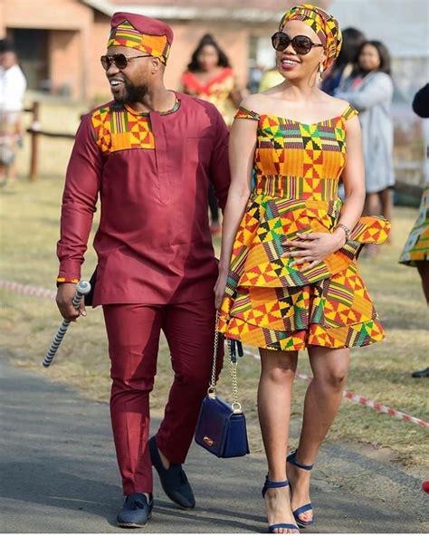 13 Gorgeous Zulu Shweshwe Wedding Dresses Couples African Outfits
