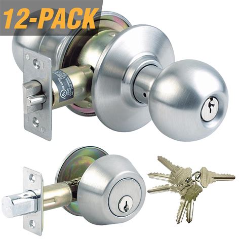 Grip Tight Tools Stainless Steel Grade 3 Combo Lock Set With Entry Door