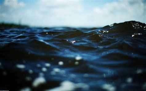Sea Water Waves Landscape Photography Blurred Depth Of Field