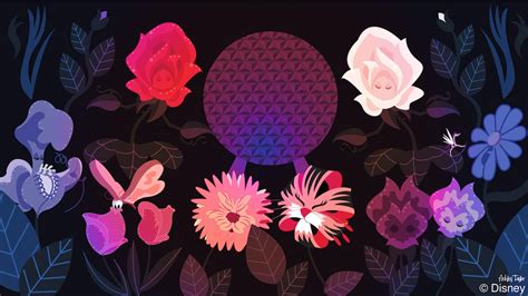 Disney Doodle ‘alice In Wonderland Flowers Enjoy The Epcot