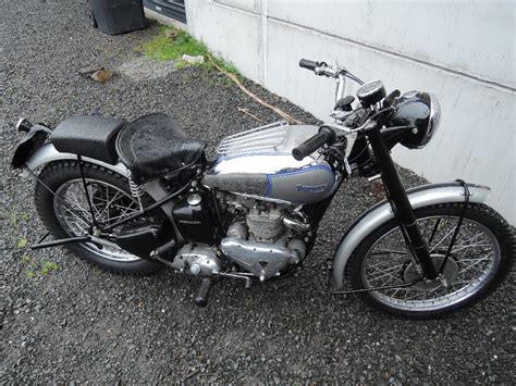 A 1954 Triumph Tr5 Trophy Motorcycle On V5 Log Book This Lot