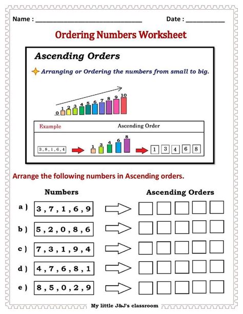 Ordering Numbers Worksheet Ascending Order Worksheet In 2022