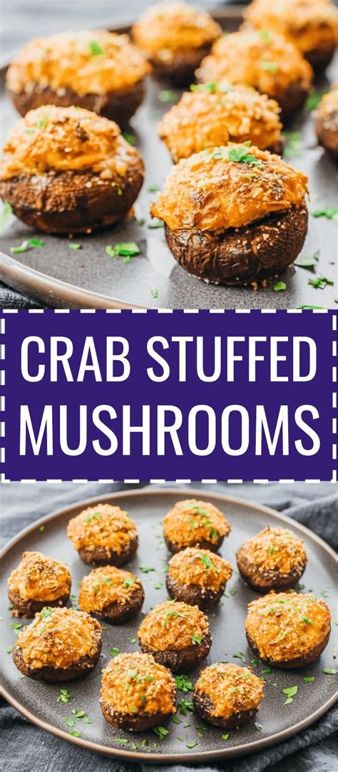 Crab stuffed mushrooms recipe is going to win you over! Make this for dinner: the best crab stuffed mushrooms ...