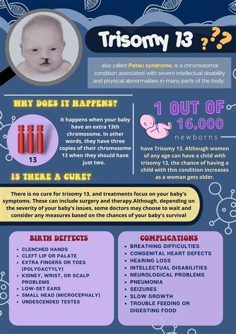 Patau Syndrome Chromosome Abnormal Getting Old Severe Infographic