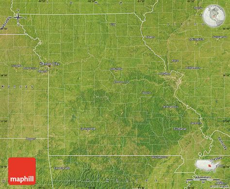 Satellite Map Of Missouri