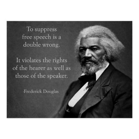 Frederick Douglass Free Speech Poster Zazzle Frederick Douglass Quotes Frederick Douglass