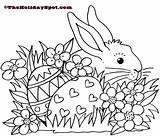 Easter Coloring Color Pages Kids Bunny Pic sketch template
