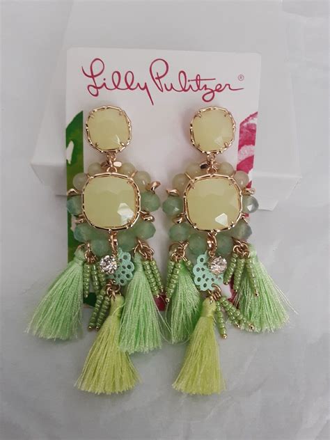 Lilly Pulitzer Waterside Earrings Pistachio Green Ebay