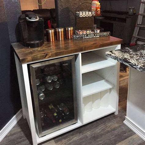 Joy pebble beverage cooler and refrigerator 85 can mini fridge with glass door for soda beer or wine small drink cooler for home office or bar (2.3 cu.ft). Custom mini-fridge storage cabinet made by theawesomeorange.com #diy #customfurniture #tempeaz ...