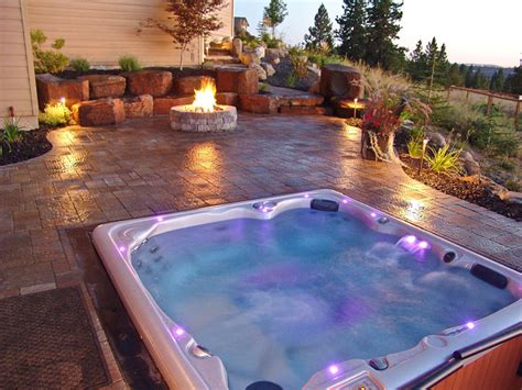 Fire Pit And Hot Tub Ideas Hot Tub Fire Pit Combo Hottubdeck Backyard Outdoor Fire Pit