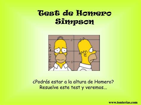 Ppt Test De Homero Simpson Powerpoint Presentation Free Download