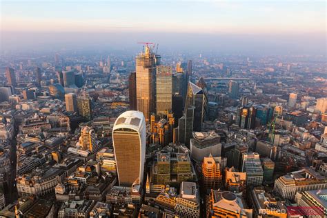 Aerial View Of The City Of London At Sunset Royalty Free Image