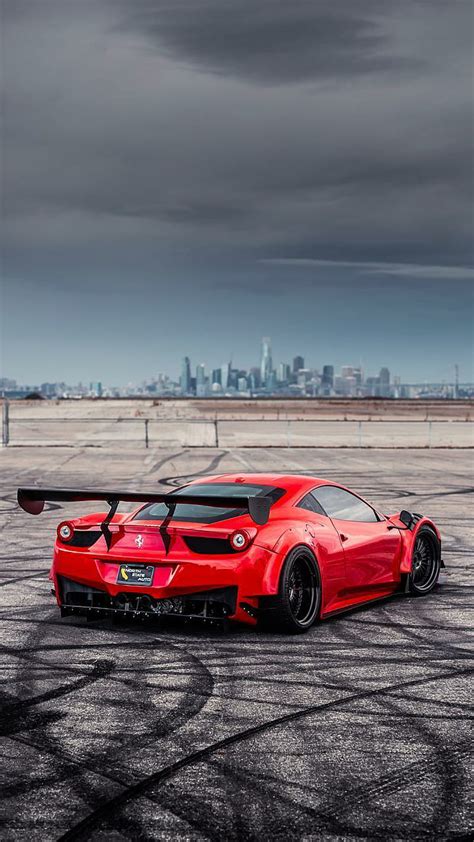 458 Gt3 Ferrari Red Car Hypercar Supercar Rich Luxury City Hd