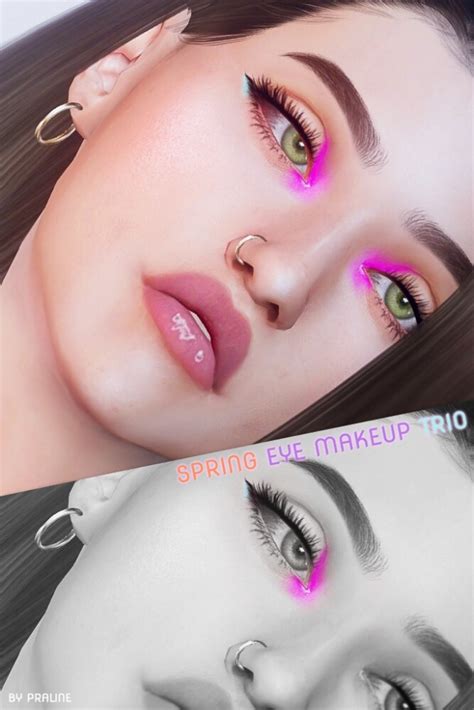 Spring Make Up Trio Eyeshadow 2 Eyeliners At Praline Sims Sims 4