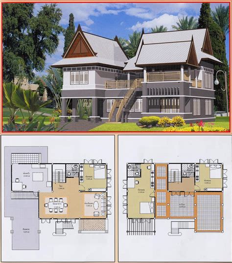 Architecture And Art Khmer Thai Villa House Plan Collection 01