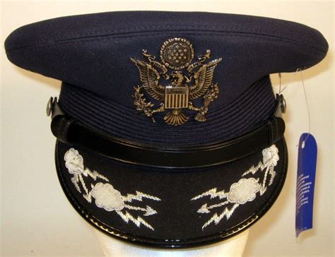 Usaf Us Air Force Male Field Officer Dress Blues Hat Cap Bullion 7 18